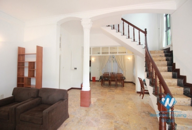 Lakeside house with small yard and nice terrace for rent in Tay Ho